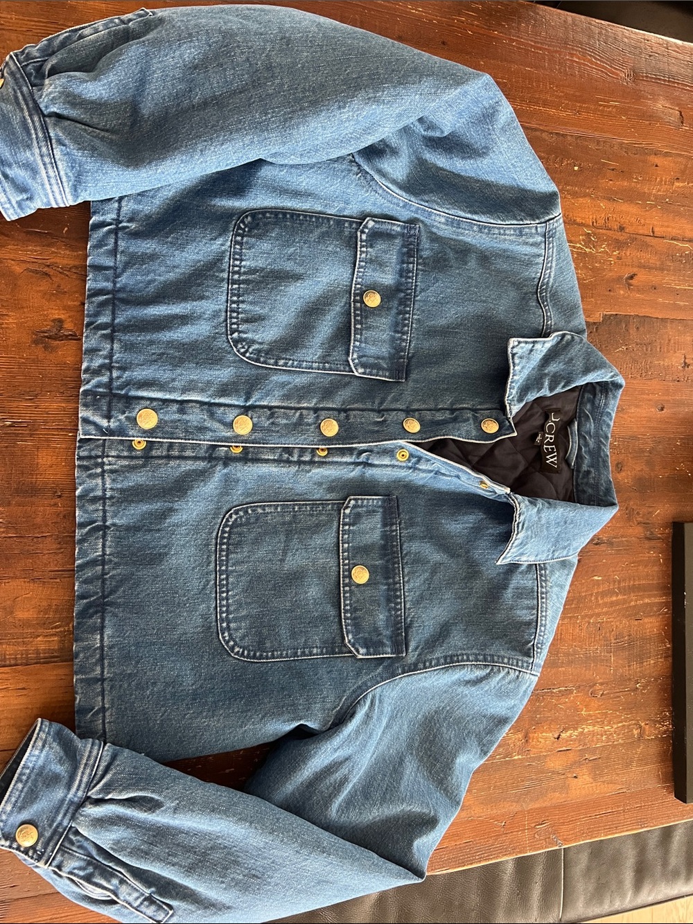 J. Crew Light Blue Denim Snap-Front Jacket